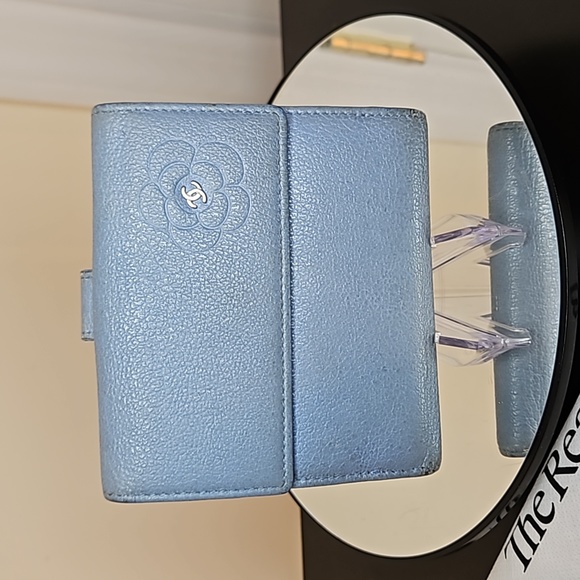 CHANEL Handbags - Chanel Caviar Leather CC Camellia Flap Bi-Fold Compact Wallet